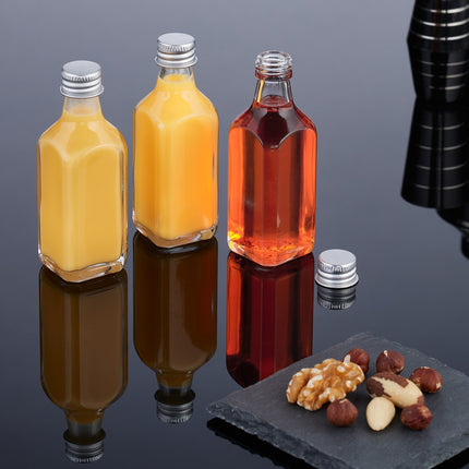 Mini Glass Bottles with Screw Caps – Set of 12