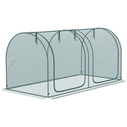 Skleníkový stan pro rostliny s dveřmi – 2.49x1.2m, ocelový rám