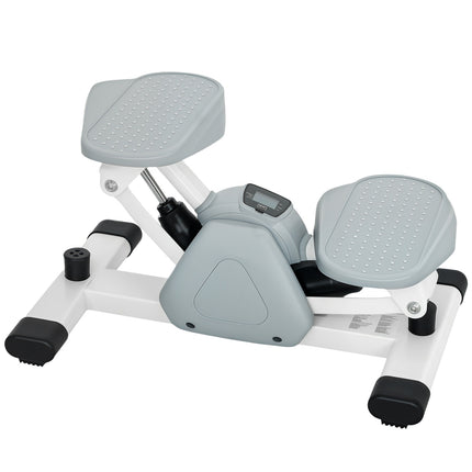 Mini domácí stepper s LCD a protiskluzovými pedály, šedý
