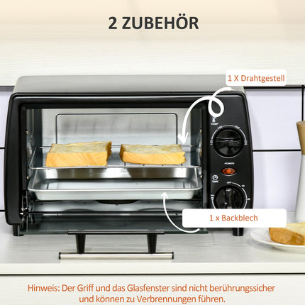 Minitrouba 10L, 750W, časovač, 230°C, černá