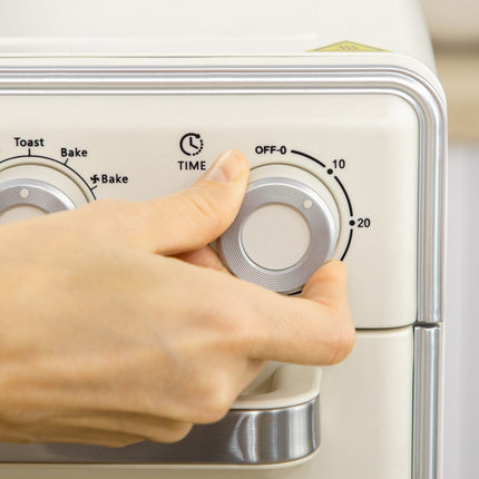 Mini oven, 20L, 7-in-1, air circulation, cream white