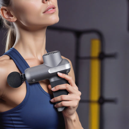 Mini Percussion Massage Gun, 5 Speeds, 6 Heads, USB-C