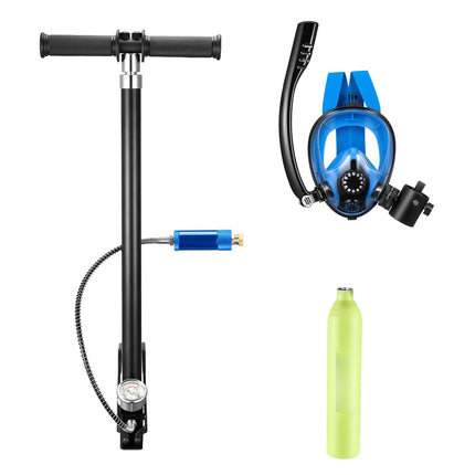 Mini Scuba Tank 0.5L Set – Full-Face Mask, Pump