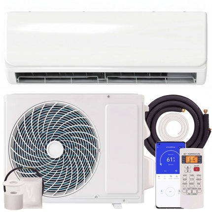 Mini split klimatizace s tepelným čerpadlem, 9000 BTU WiFi invertorová sada
