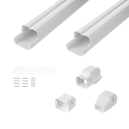 Mini Split Line Set Cover, PVC 2270mm Paintable White