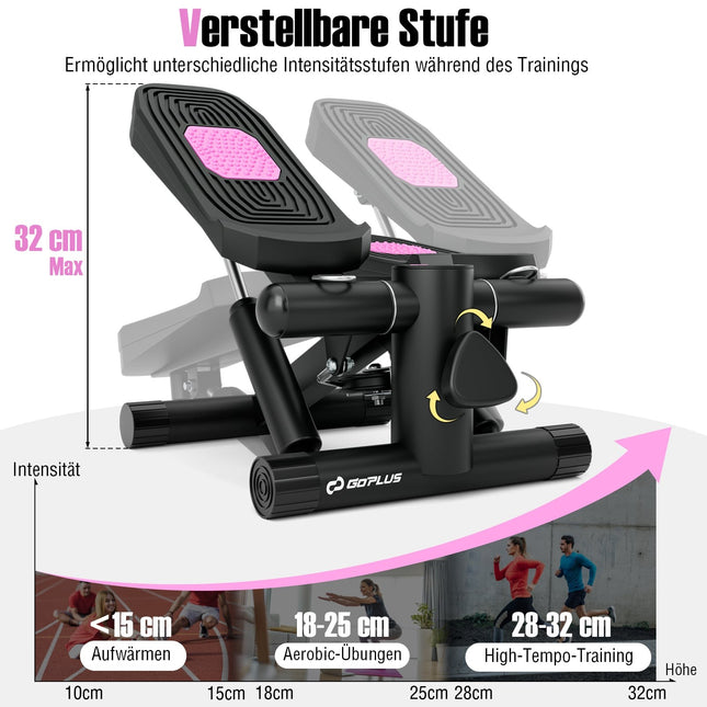 Mini stepper s odporovými gumami, nastavitelná intenzita