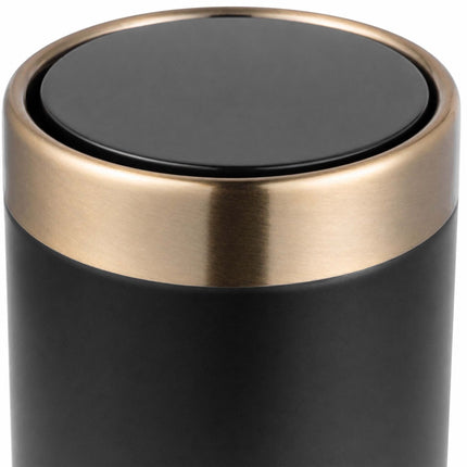 Mini Table Bin, 1.5L, Black – Metal Swing Lid