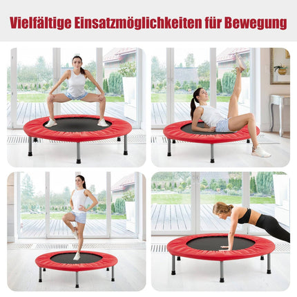 Mini trampolína, skládací, 97cm, nosnost 150kg, červená