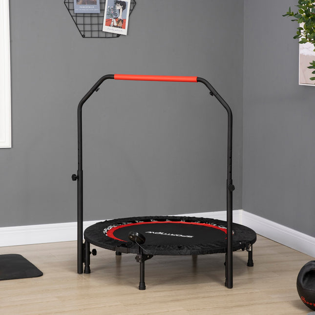 Fitness minitrampolína, 102 cm, nastavitelné madlo, nosnost 100 kg