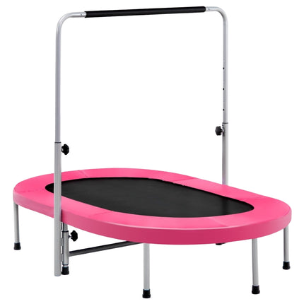 Mini-Trampolin mit verstellbarem Griff, für 2 Personen, Pink
