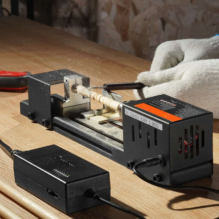 Mini Wood Lathe, 24V 96W, 7-Speed, 70x160mm