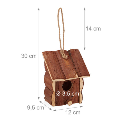 Mini ptačí budka, dřevo