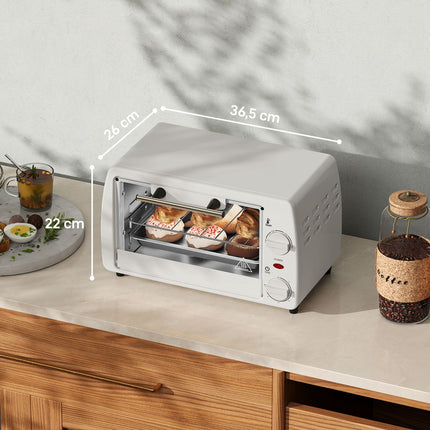 Kompaktní elektrická trouba 10L, 750W, 230°C, časovač, krémová