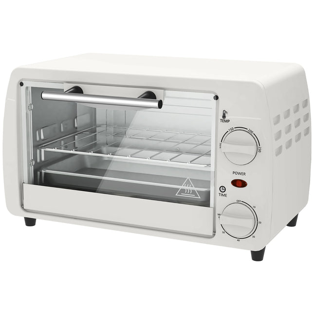Kompaktní elektrická trouba 10L, 750W, 230°C, časovač, krémová