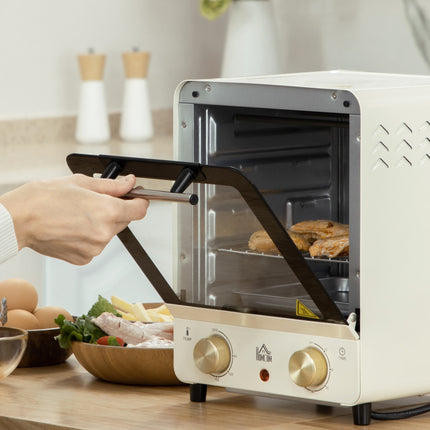 Mini oven 15L, 1000W, Timer, Cream white, Convection