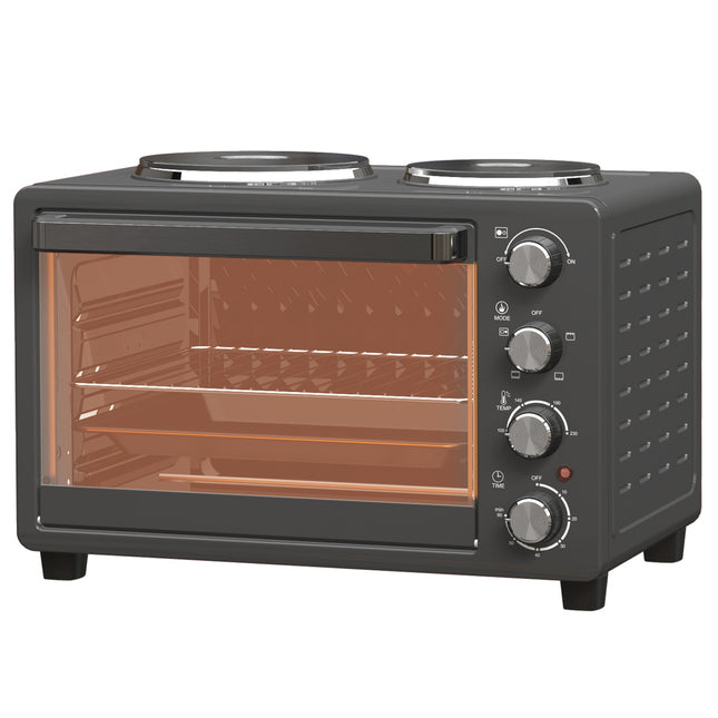Minitrouba 28L, 2600W, 60minutový časovač, dvě topné plotýnky
