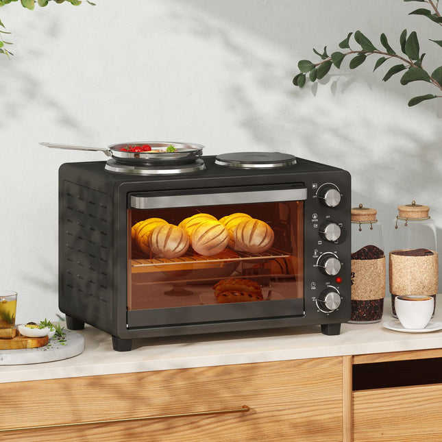 Minitrouba 28L, 2600W, 60minutový časovač, dvě topné plotýnky