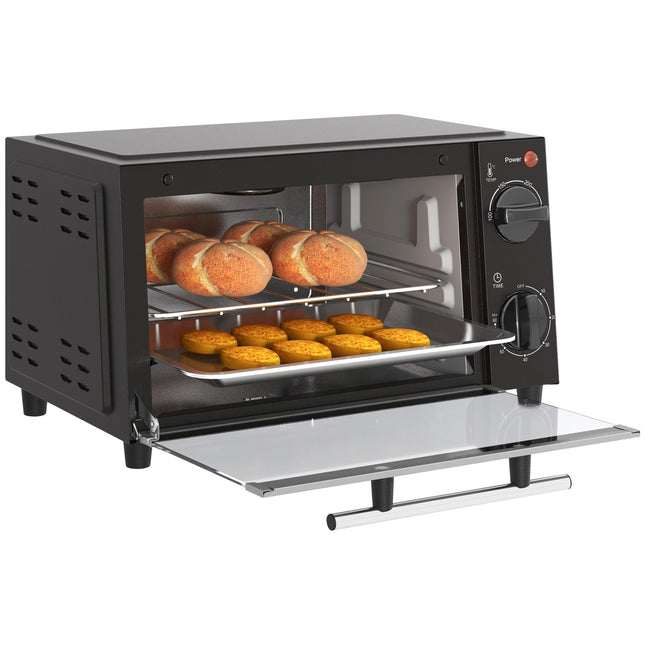 Nerezová mini trouba 9L, 750W, nastavitelný časovač