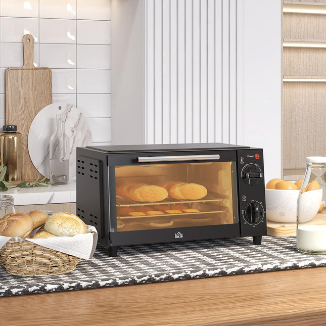 Nerezová mini trouba 9L, 750W, nastavitelný časovač