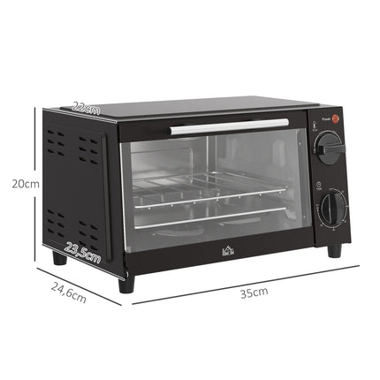 Nerezová mini trouba 9L, 750W, nastavitelný časovač