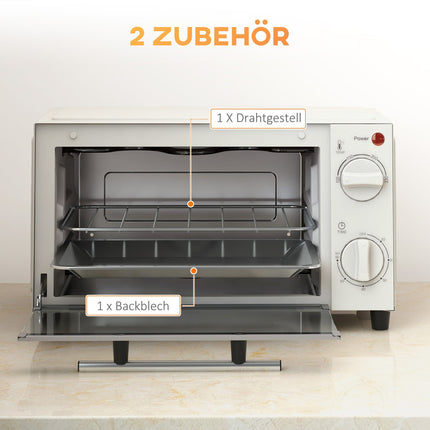 Minitrouba 9L – 750W, časovač, nastavitelná teplota, krémově bílá