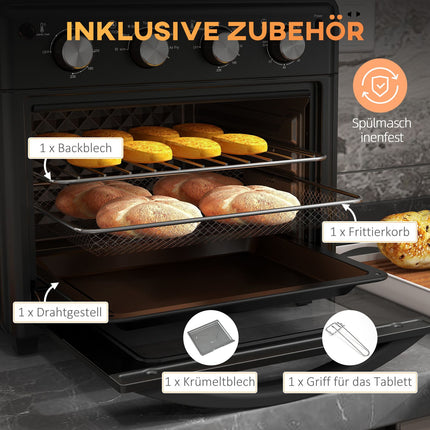 Minitrouba s horkým vzduchem, 30L – 7 režimů pečení