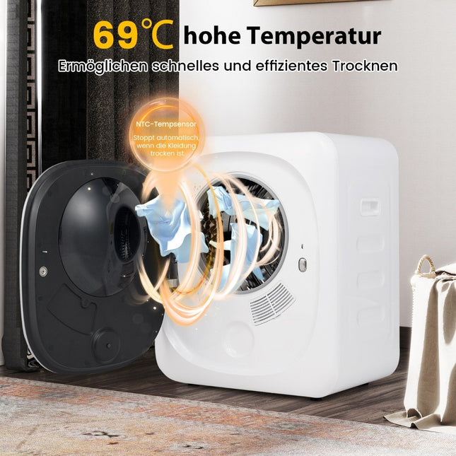 Mini tumble dryer 5kg with LED touch screen & disinfection & deodorization exhaust dryer