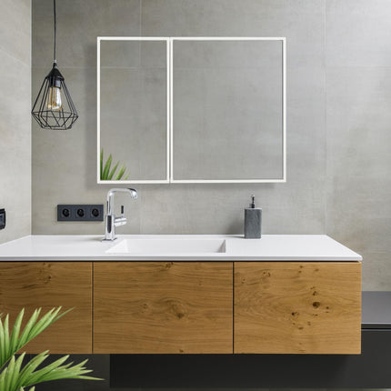Mirror cabinet with 2 doors