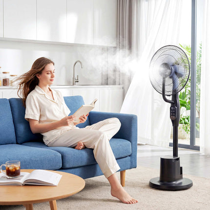 Stojanový ventilátor s mlžením, oscilace 70, 3 rychlosti, nádržka 3.5L