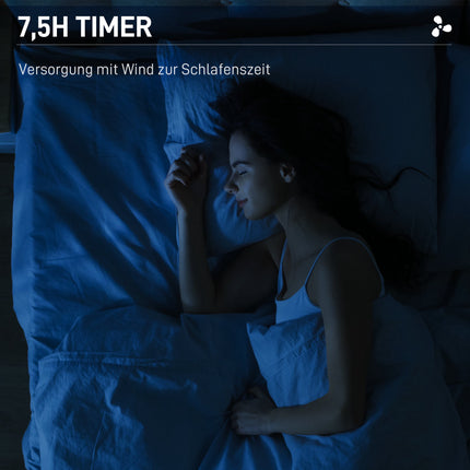 Stojanový ventilátor s mlžením a dálkovým ovládáním, černý, nádržka 3L