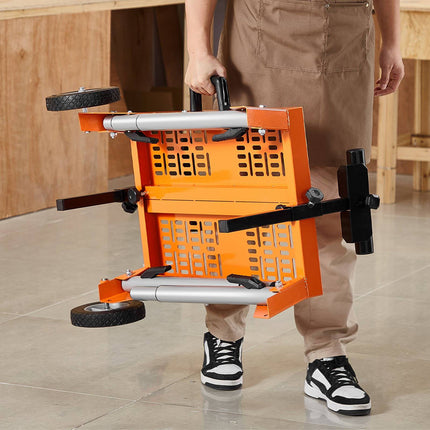 Miter Saw Stand With Wheels, Steel, 330 Lb, Folding