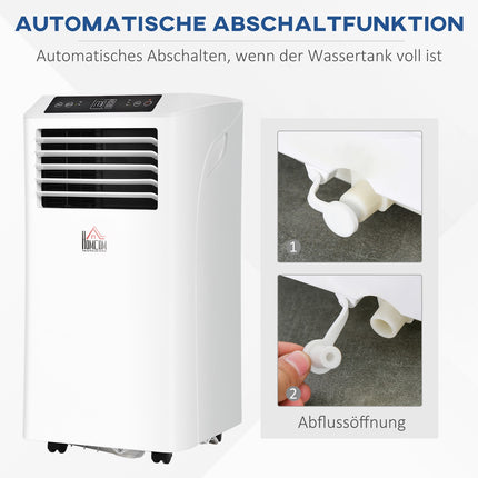 Portable air conditioner 2.9 kW with dehumidifier and timer