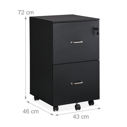 Pojízdná kartotéka se zámkem a závěsnými deskami