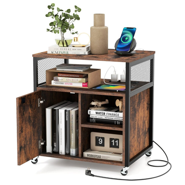 Mobiele archiefkast met laadstation en slot