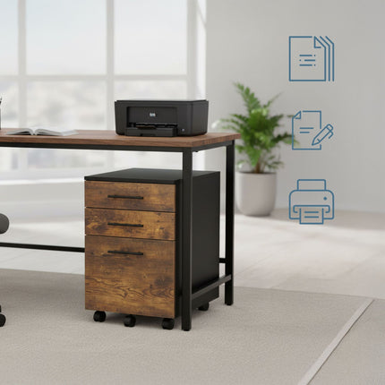 Mobile Filing Cabinet with Hanging File Drawer
