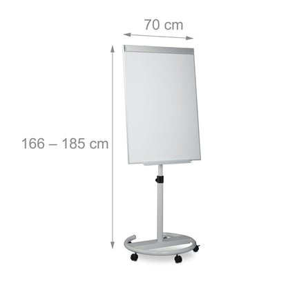 Pojízdný flipchart s bílou tabulí
