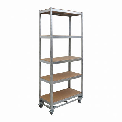 Mobile Metal Shelving Unit – Heavy-Duty Steel, Adjustable