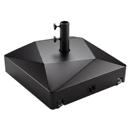 Mobile Patio Umbrella Base, 154 lbs, Black, HDPE, Wheels