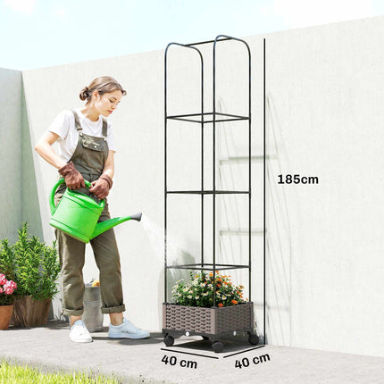 Pojízdný truhlík s mřížkou, 185cm, objem 24L