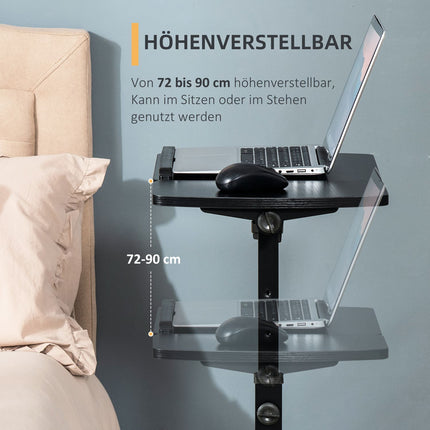 Mobiles tragbares Stativgestell, höhenverstellbar, schwarz