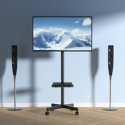 Mobile TV Cart Stand for 23–60 Inch TVs, AV Tray