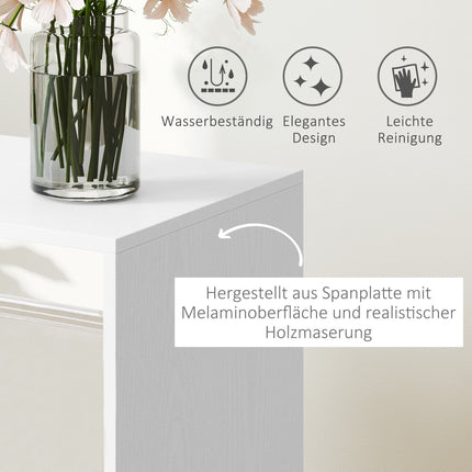 Mobile wardrobe with shelf - aluminium, white