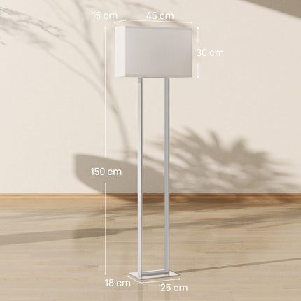 Moderní stojací lampa, nastavitelný jas, lněné stínidlo