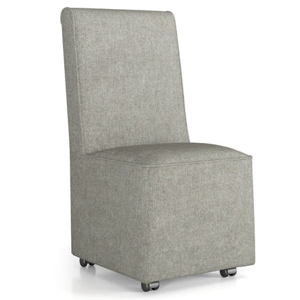 Moderní designové křeslo bez područek s brzdicími kolečky a snímatelným potahem, pohodlné křeslo na čtení 47 x 60.5 x 98 cm
