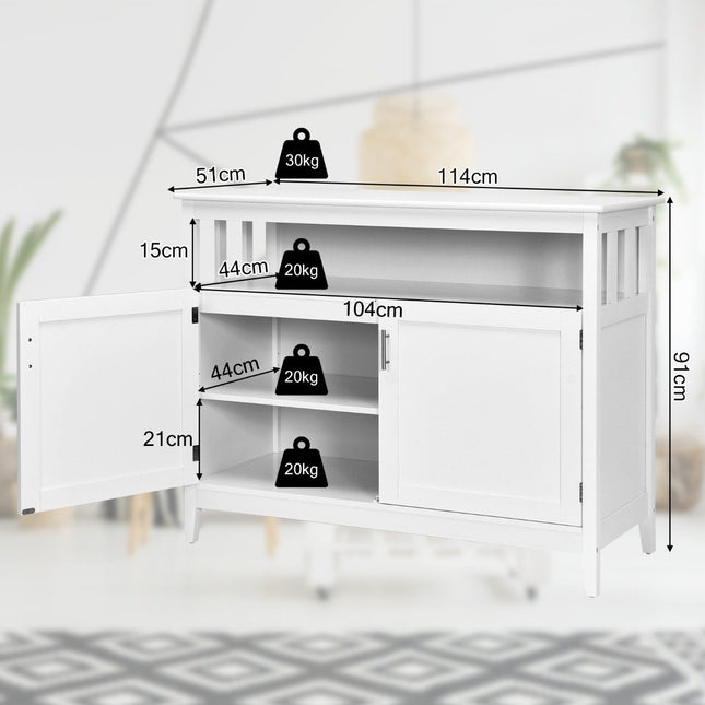 Moderne opbergkast met verstelbare binnenplank en 2 deuren wit