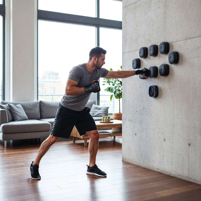 Modulární boxovací stěna s Bluetooth a MMA rukavicemi