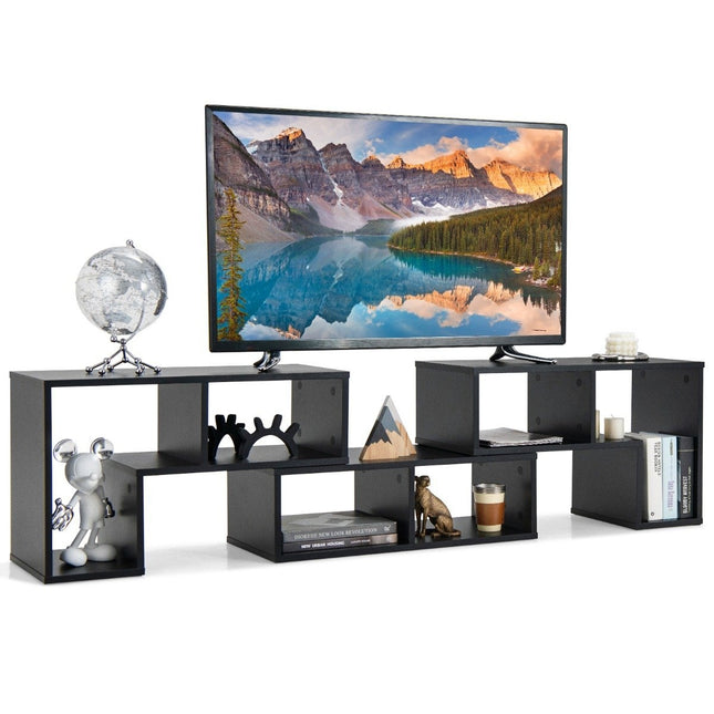 Modulární dřevěný TV stolek, 3dílný, pro televize do 65"