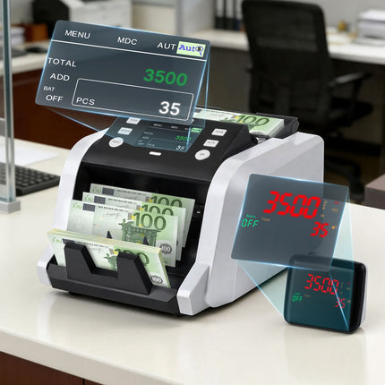 Money Counter Machine, 1200 Notes Per Min, Value Count, UV MG IR