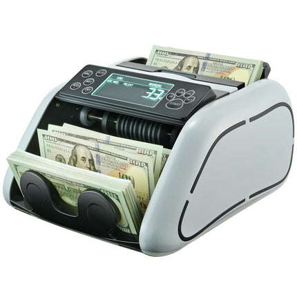 Money Counter Machine, UV MG IR Detection, Dual Display, USD EUR