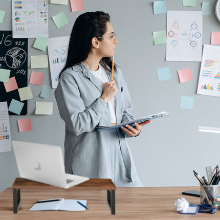 Podstavec pod monitor – ergonomický, industriální design, organizér na stůl